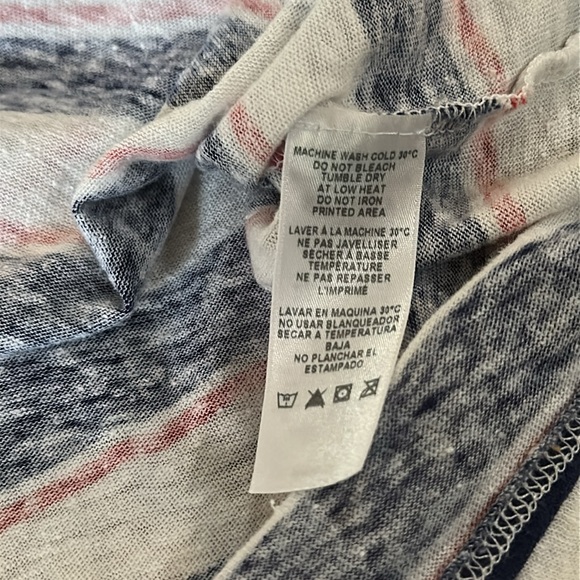 Sundry Striped Navy and Red T-Shirt M - Picture 7 of 10
